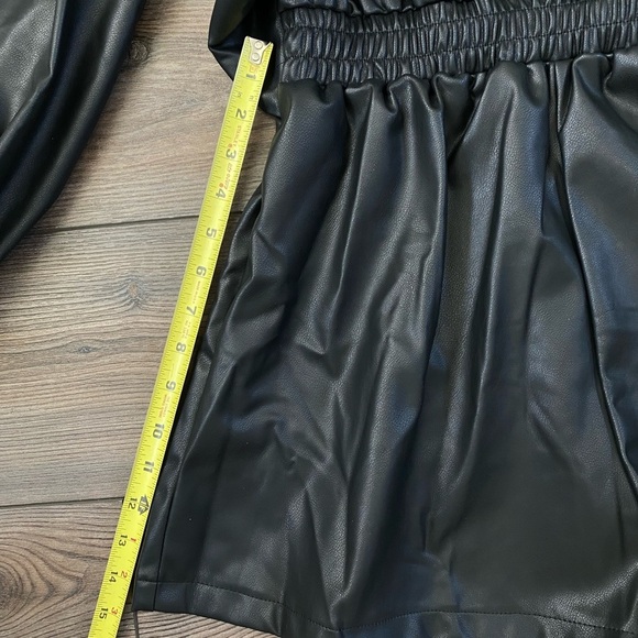 Area Stars Faux Leather Blazer Romper - Picture 15 of 16